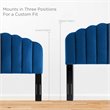 Pemberly Row Full/Queen Modern Performance Velvet Headboard in Navy