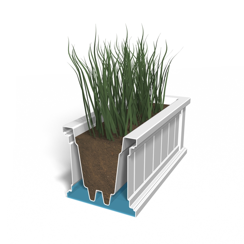 Pemberly Row 4ft Weatherproof Coastal Plastic Window Box in Black