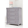 Pemberly Row Contemporary 4 Drawer Dresser in Weathered Gray
