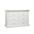 Pemberly Row Contemporary Wood Double Dresser in White Finish