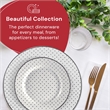 Pemberly Row Porcelain Dinnerset 12 Piece in Black White Sketch