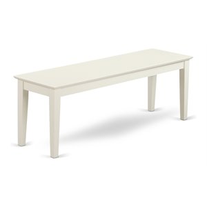 Pemberly Row 18&quot Traditional Wood Bench in Linen White Finish