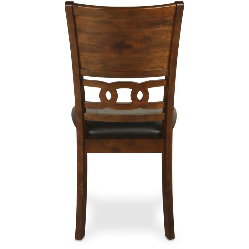 Pemberley Row Solid Wood Brown Dining Set Round Elegant Details 47