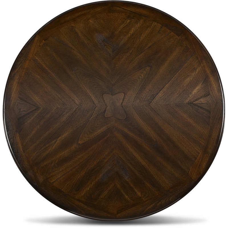 Pemberly Row Solid Wood 5-Piece Round Dining Set in Cherry Brown