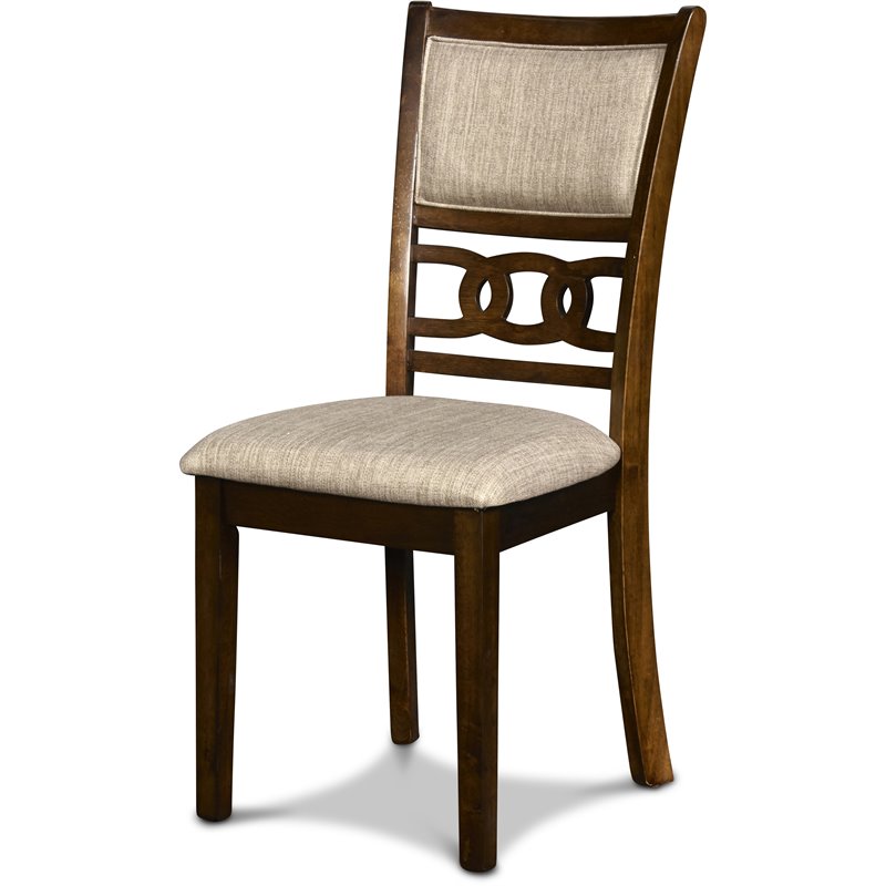 Pemberly Row Solid Wood 5-Piece Round Dining Set in Cherry Brown
