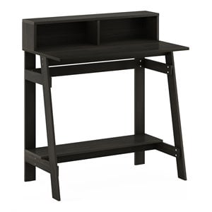 Pemberly Row Engineered Wood Simplistic A Frame Computer Desk in Espresso