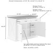 Pemberly Row Modern Wood Kitchen Island in Distressed White/Brown