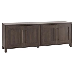 Pemberly Row Contemporary Engineered Wood 68&quot Alder Brown TV Stand