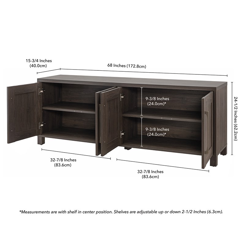 Pemberly Row Contemporary Engineered Wood 68