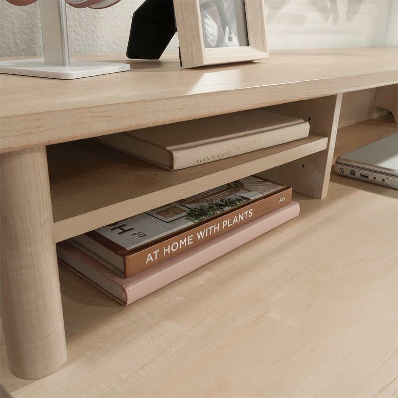 Pemberly Row Engineered Wood Organizer Hutch in Natural Maple Finish