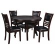 Pemberley Row Solid Wood Ebony Dining Set Round 47