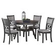 Pemberley Row Solid Wood Gray Dining Set Round Reversible 47
