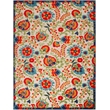 Pemberly Row Contemporary 9' x 12' Multicolor Fabric Farmhouse Area Rug
