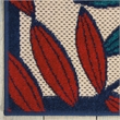 Pemberly Row Contemporary 7' x 10' Multicolor Fabric Tropical Area Rug