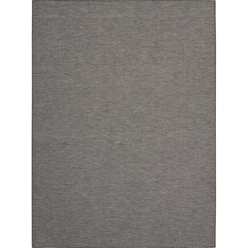 Pemberly Row 10' x 14' Charcoal Fabric Modern Indoor/Outdoor Area Rug
