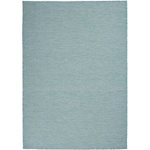 Pemberly Row Contemporary 5' x 7' Aqua Fabric Modern Area Rug
