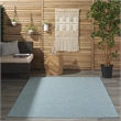Pemberly Row Contemporary 5' x 7' Aqua Fabric Modern Area Rug