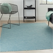 Pemberly Row Contemporary 5' x 7' Aqua Fabric Modern Area Rug