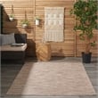 Pemberly Row Contemporary 5' x 7' Beige Fabric Indoor/Outdoor Modern Rug