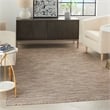Pemberly Row Contemporary 5' x 7' Beige Fabric Indoor/Outdoor Modern Rug