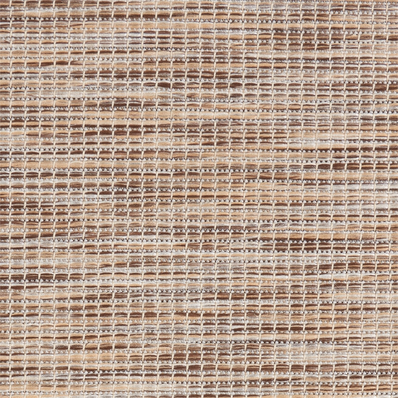 Pemberly Row Contemporary 5' x 7' Beige Fabric Indoor/Outdoor Modern Rug