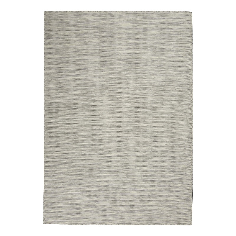 Pemberly Row Contemporary 5' x 7' Light Gray Fabric Modern Area Rug