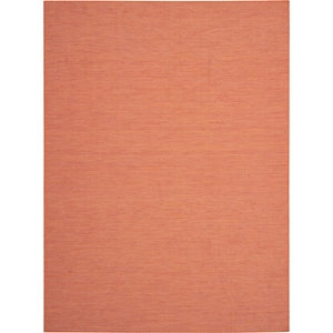 Pemberly Row Contemporary 9' x 12' Terracotta Fabric Modern Area Rug