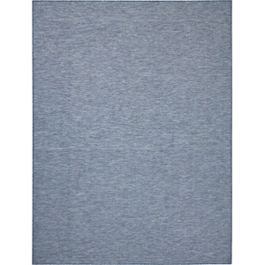 Pemberly Row Contemporary 7' x 10' Navy Blue Fabric Modern Area Rug