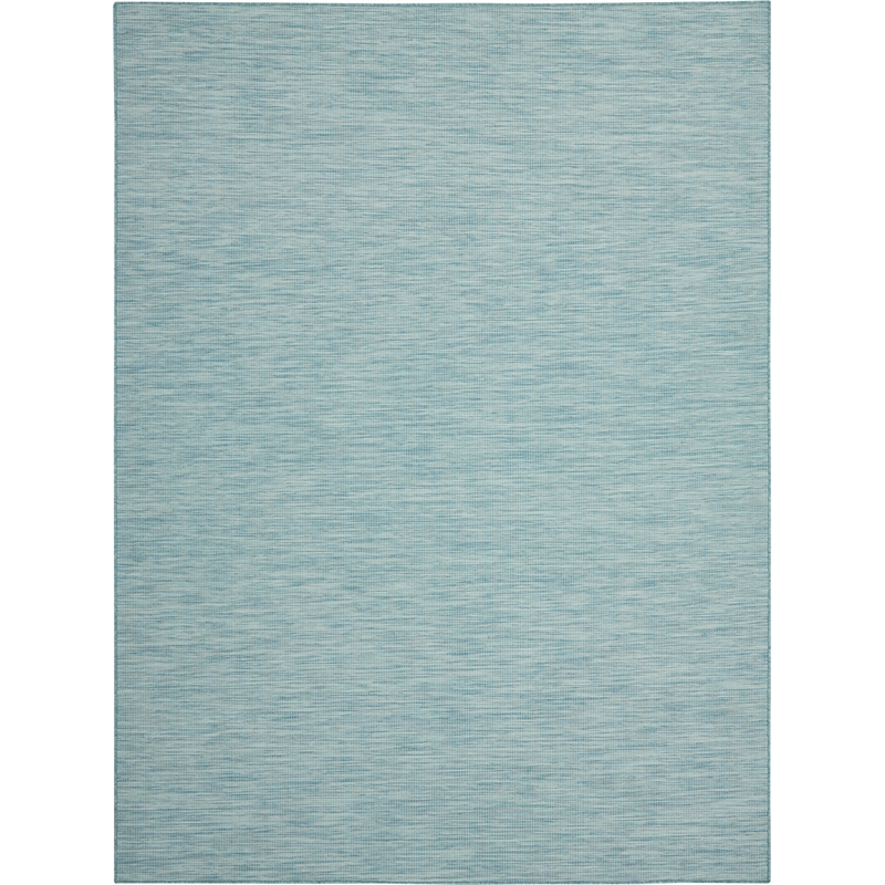 Pemberly Row Contemporary 8' x 10' Aqua Fabric Modern Area Rug