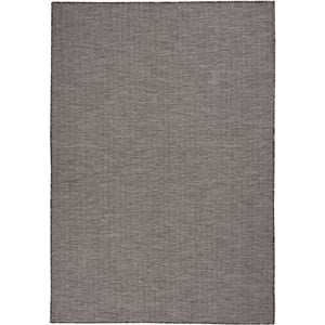 Pemberly Row Contemporary 4' x 6' Charcoal Modern Indoor/Outdoor Rug