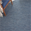 Pemberly Row Contemporary 8' Round Navy Blue Fabric Modern Area Rug