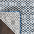 Pemberly Row Contemporary 10' x 14' Ivory Blue Fabric Modern Area Rug