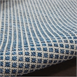 Pemberly Row Contemporary 10' x 14' Ivory Blue Fabric Modern Area Rug