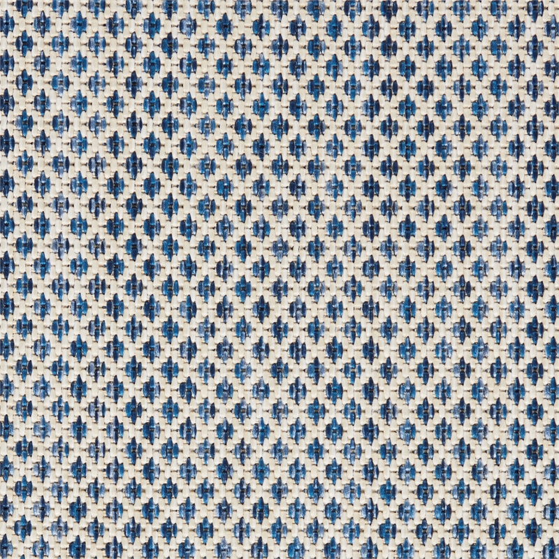 Pemberly Row Contemporary 10' x 14' Ivory Blue Fabric Modern Area Rug