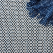 Pemberly Row Contemporary 10' x 14' Ivory Blue Fabric Modern Area Rug