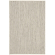 Pemberly Row Contemporary 2' x 3' Ivory Silver Fabric Modern Area Rug