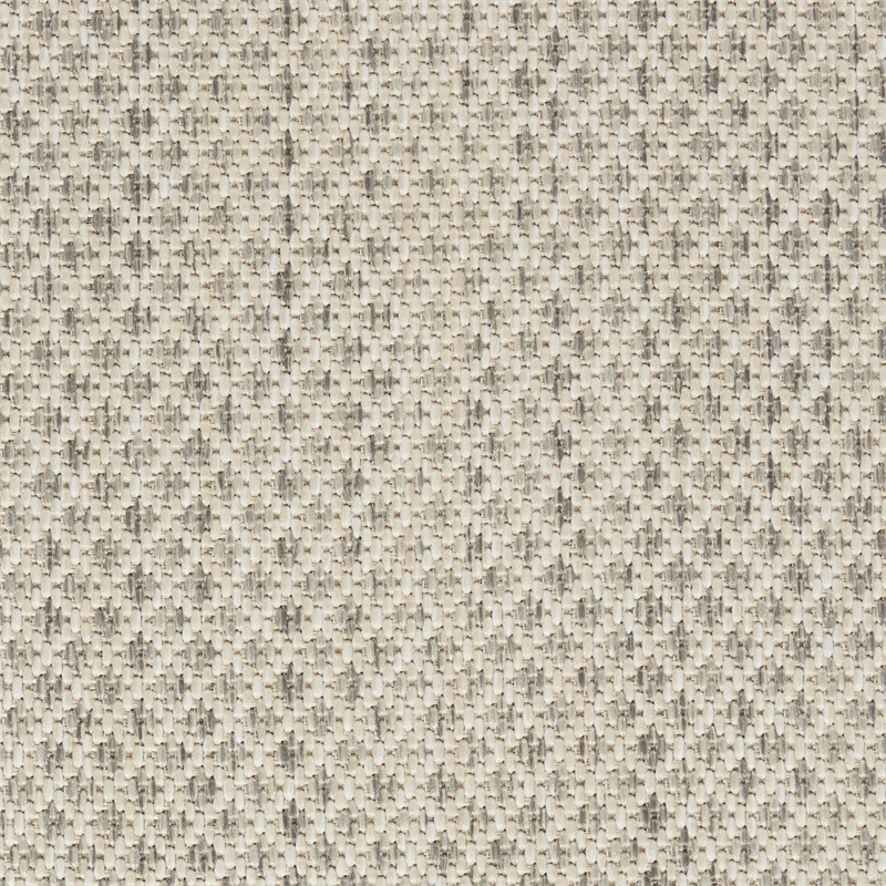 Pemberly Row Contemporary 2' x 3' Ivory Silver Fabric Modern Area Rug