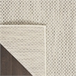 Pemberly Row Contemporary 2' x 3' Ivory Silver Fabric Modern Area Rug