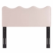 Pemberly Row Performance Velvet Full/Queen Headboard in Pink