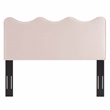 Pemberly Row Performance Velvet Full/Queen Headboard in Pink