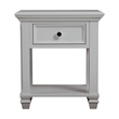 Pemberly Row Traditional Wood Nightstand in Pure White Finish