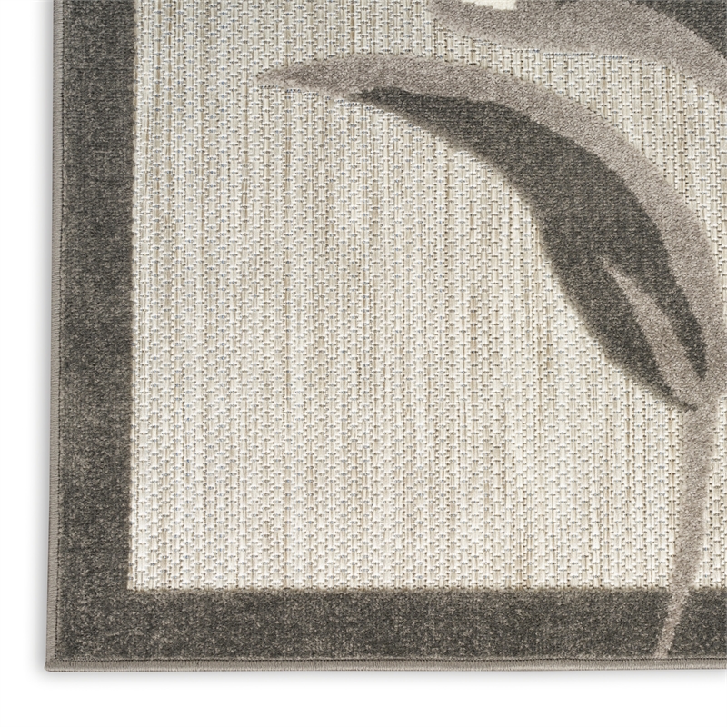 Pemberly Row Contemporary 4' x 6' Beige Fabric Contemporary Area Rug