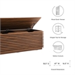 Pemberly Row Particleboard and Laminate Storage Bench in Walnut