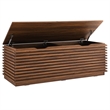 Pemberly Row Particleboard and Laminate Storage Bench in Walnut