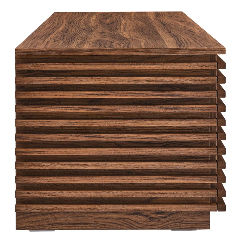 Pemberly Row Particleboard and Laminate Storage Bench in Walnut
