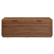 Pemberly Row Particleboard and Laminate Storage Bench in Walnut