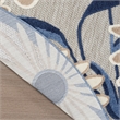 Pemberly Row 5' Round Blue Gray Fabric Contemporary Area Rug