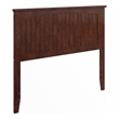 Pemberly Row Contemporary Full Wood Panel Headboard in Walnut
