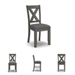 Pemberly Row Contemporary Gray Dining Table and Chairs - Set of 7