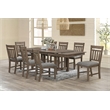 Pemberly Row Contemporary 9-Piece Wood Dining Set in Walnut Finish